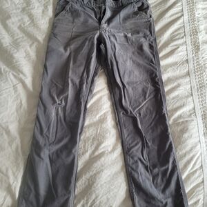 Carhartt Gray Work Chinos with Knee Distress
